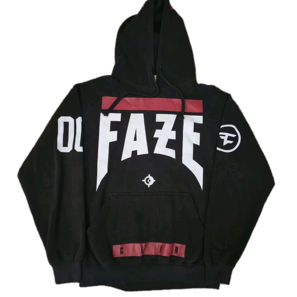 RARE Faze Clan 2017 Limited Edition Men's Large Hoodie Black Double-Sided